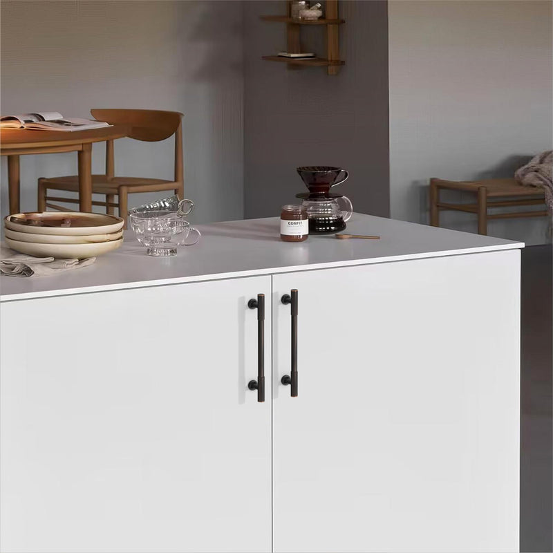 10 Pack 5 Inch(128mm) Kitchen Cabinet Handles Oil Rubbed Bronze Cabinet Pulls Kitchen Cabinet Hardware Drawer Pulls for Cupboard Wardrobe 5 Inch Hole Center