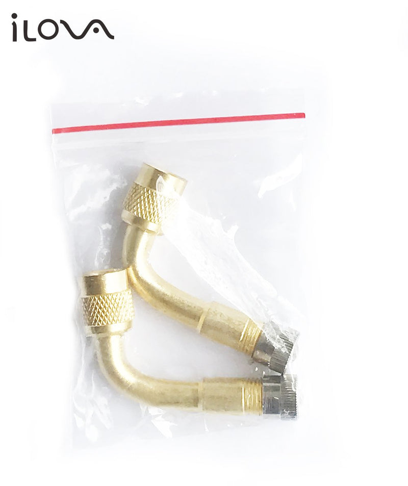 90 Degree Tyre Valve Extension Adaptor for Car Motorcycle Bike Scooter 2 Pack Universal Extenders