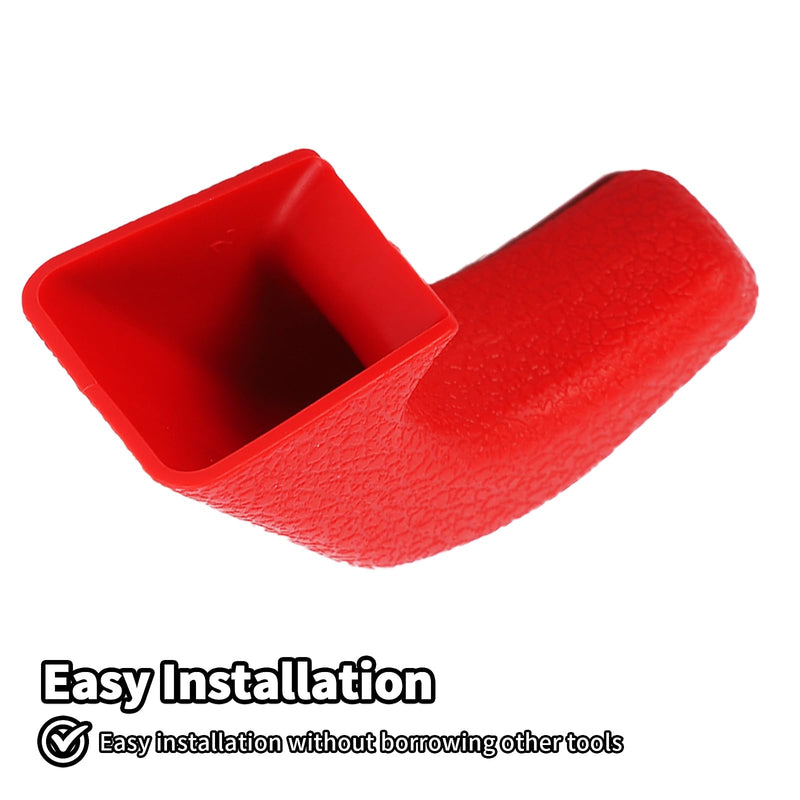 JWWY Bumper Tow Hook Covers Tow Trailer Hitch Receiver Cover Towing Hitch Rubber Sleeve Protector Cover Trim Fit for 2007-2025+Jeep Wrangler JL Gladiator JT 4XE JK Exterior Accessories 2pcs Red Rubber Red
