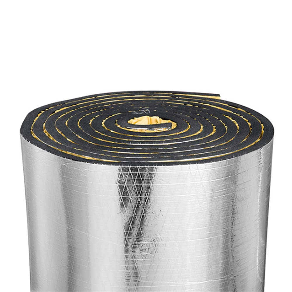 Car Heat Sound Deadening Insulation Mat, - 394 Mil 10.8 Sqft Automobile Sound Deadening & Heat Insulation Material for Auto Hood Engine Roof Door and Trunk,40 Inch x 40 Inch, Aluminum Foil Finish 40 x 40"(10.8sqft)