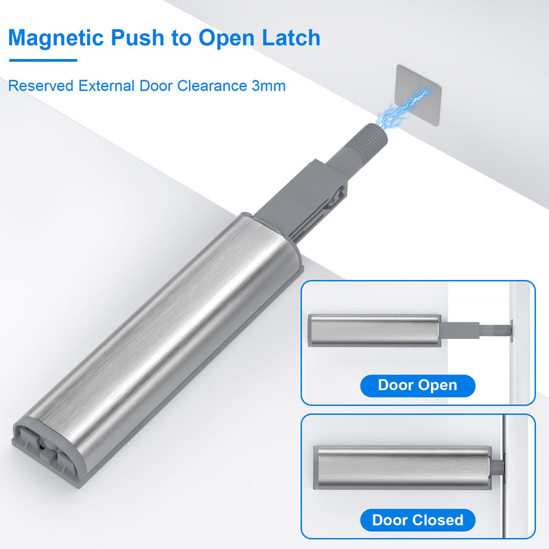 Jiayi Cabinet Latch Magnetic Push Catch 20 Pack Push to Open Cabinet Hardware Spring Release Push Touch Latch Heavy Duty Kitchen Door Push Release Latch for Drawer Closure Push Catch Press Out Latch
