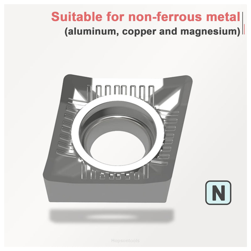Carbide Inserts for Aluminum CCGT 21.51 Ccgt060204-LH for Turning Cutting Aluminum Inserts, 10PCS. CCGT21.51-LH