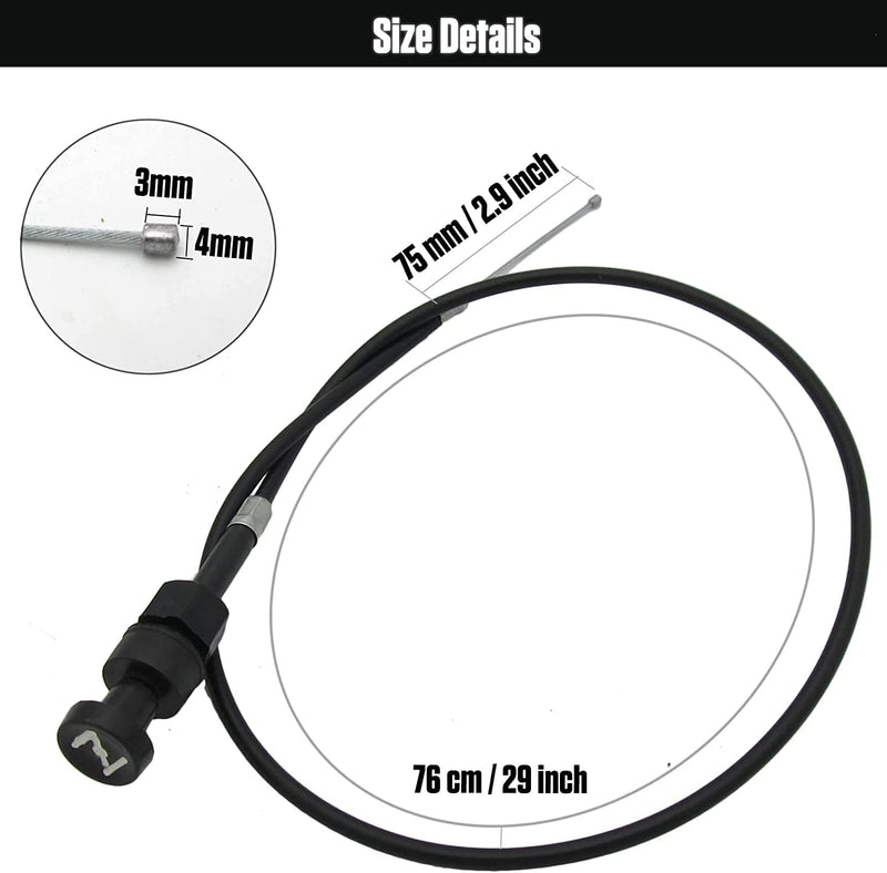 Autory Motorcycle Push Pull Choke Control Cable, Choke Throttle Cable ATV Carburetor Choke Cable Damper Line Wire Compatible for Yamaha PW50 50PY Honda Suzuki Motorcycle Pit Dirt Bike