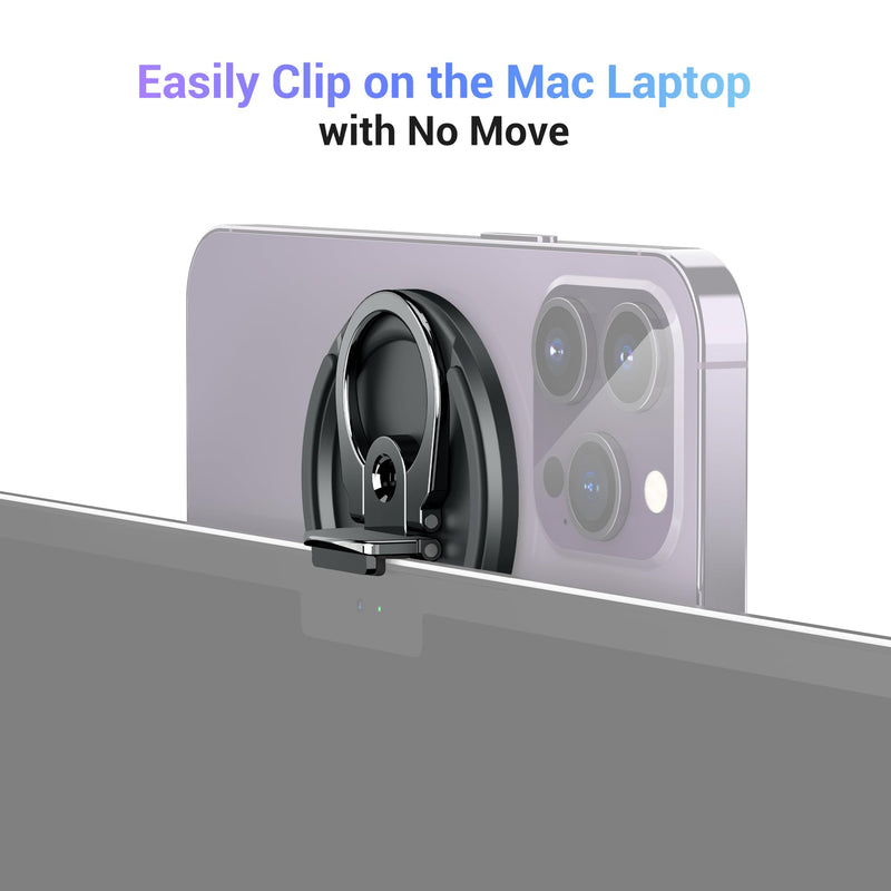 PROfezzion Metal Continuity Camera Mount for Mac Notebooks Laptops, Compatible with MacBook 2017, Mac Book Pro 2017 & Later, MacBook Air 2018 & Later, iPhone 17/16/15/14/13/12 Phones & Mag-Safe Case