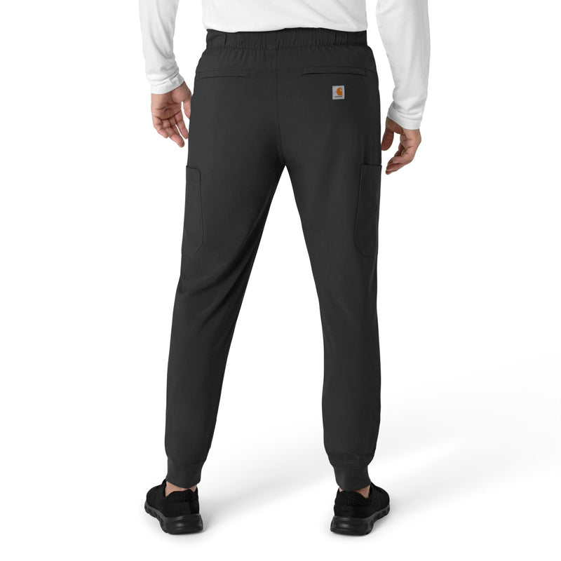 Carhartt Scrubs for Men Force Cross-Flex Joggers Pants with Drawstring and 7 Pockets Large Black