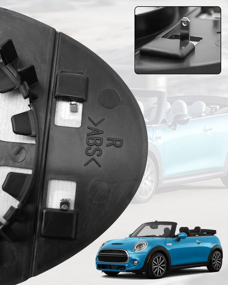 Passengers Right Side Heated Mirror Glass Fit for Mini Cooper 2007-2015 Replace 51169803192 51162755626, Rearview Convex Glass with Rear Holder Passengers Right Side Mirror Glass