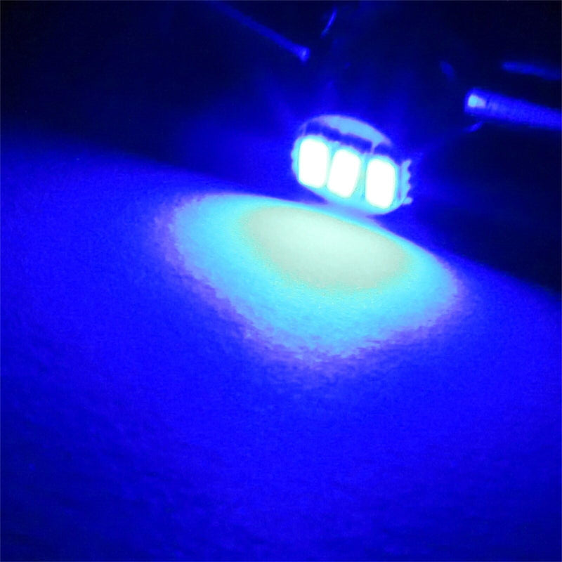 cciyu 4 Pack Blue 3-3014SMD T4/T4.2 Neo Wedge LED Light Bulbs Fit 1997-2007 For Jeep TJ For Cherokee Wrangler Liberty
