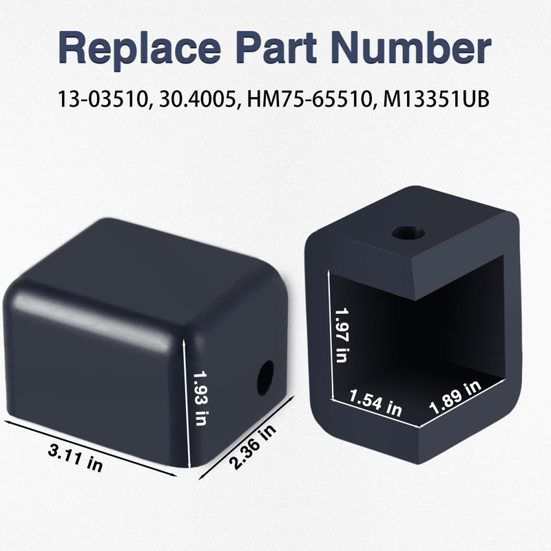 FUSCH Blue Bumper Hood Rest Bushings Short Bolt-on Compatible with Peterbilt 330 1995-1999 357 377 1987-2000 379 pre-2000 385 Replace#: 13-03510