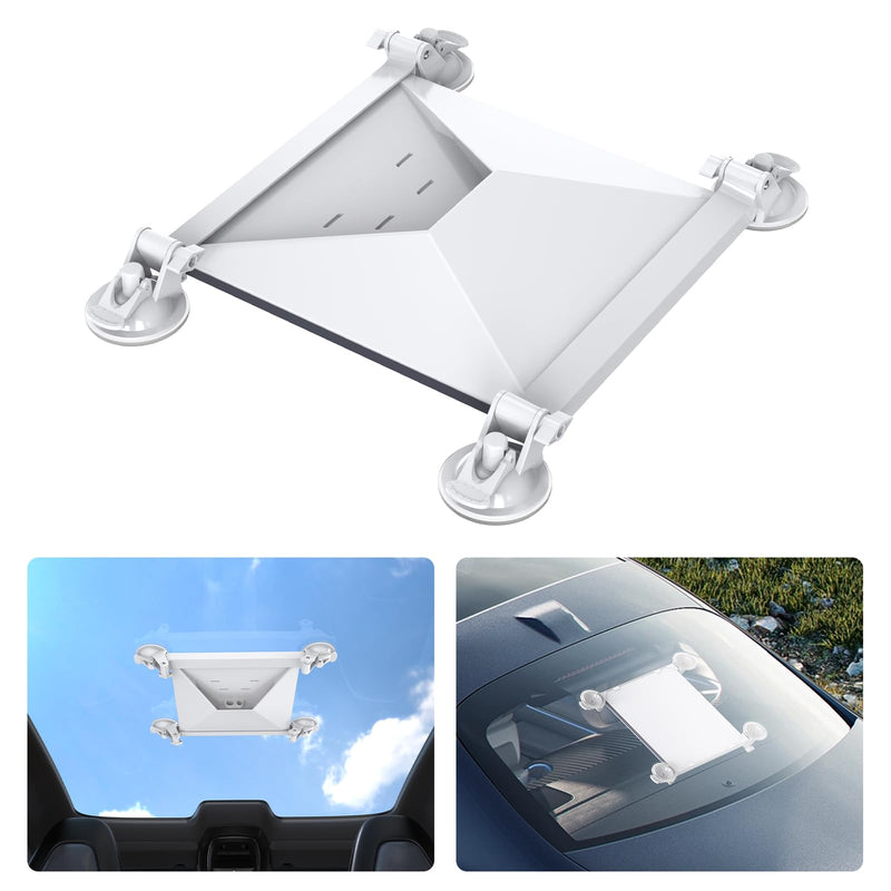EDUP LOVE® Starlink Mini Suction Cup Mount for Car Window & Sunroof | Fits Starlink Mini & Mini X, Strong Vacuum Base Window Mount, Vibration-Proof Starlink Mini Car Mount Kit for RV, Boat, Truck Starlink Mini Suction Mount, White