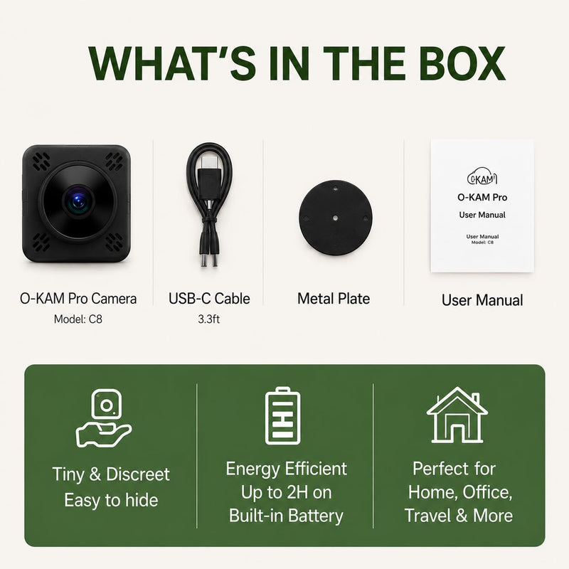 1080P Mini WiFi Camera, Compact Indoor Camera with Night Vision, Motion Detection, App Control, Supports Cloud and SD Card Storage