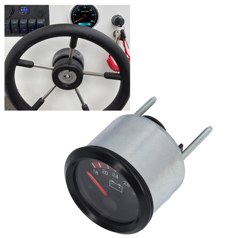 52mm Voltage Gauge, 24V (18-32V) Digital LED Voltmeter and Volt Meter Universal for Car Marine Boat Automotive