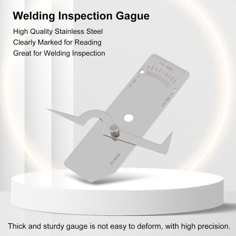 Precision Stainless Steel V-WAC Type Undercut Single Fillet Weld Depth Welding Measure Inspection Tools (Inch)