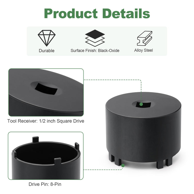 Transmission Front Differential Sundial Bearing Carrier Retainer Seal Installer Removal Socket Tool 18630AA010 18658AA020 for Subaru Forester Impreza WRX STI Legacy Outback
