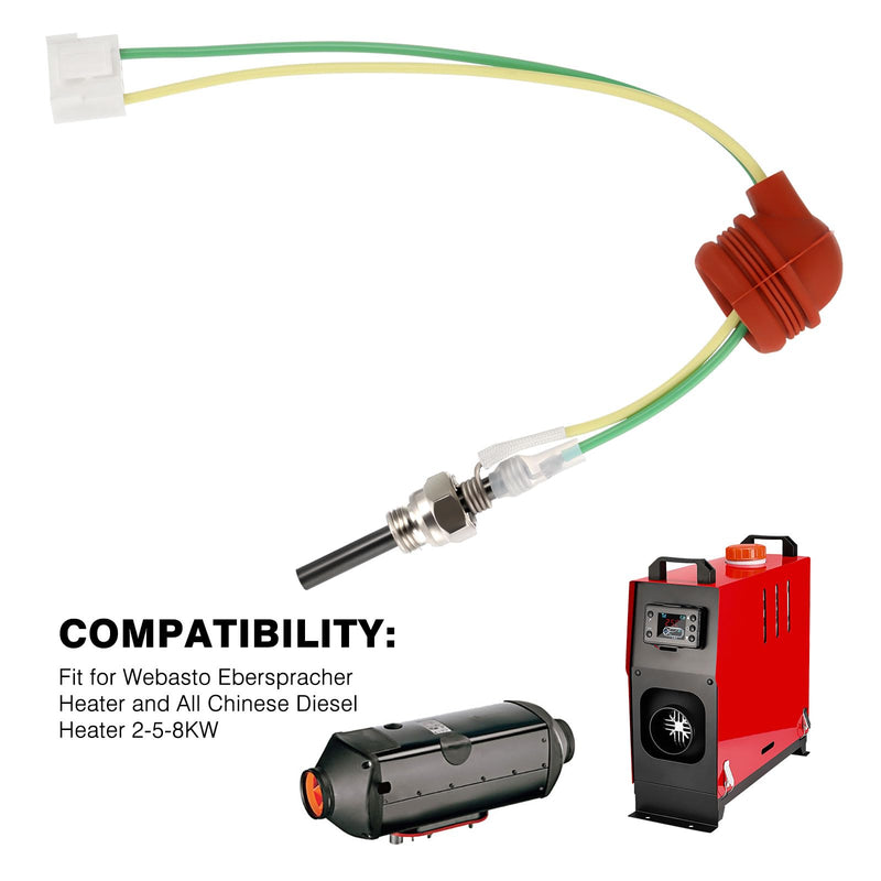 Glow Plug Repair Kit, 12V 24V 5KW 8KW Parking Diesel Heater Glow Ignition Plug Kit with Filter, Car Ceramic Heater Repair Parts Fit, Diesel Heater Accessories