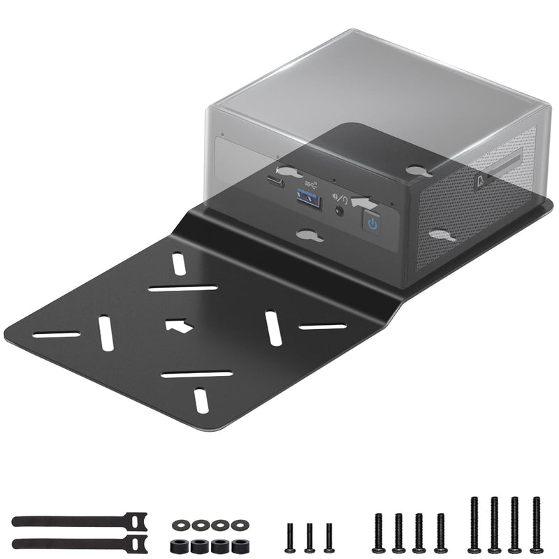 Mounting Bracket Compatible with Intel NUC 13 Pro 12 Pro 11 Pro 10 8 7 6 5 Gen Monitor Arm Extension Plate Compatible with Intel NUC VESA Mount Extender Plate for Mini PC Computer Mount with Screws