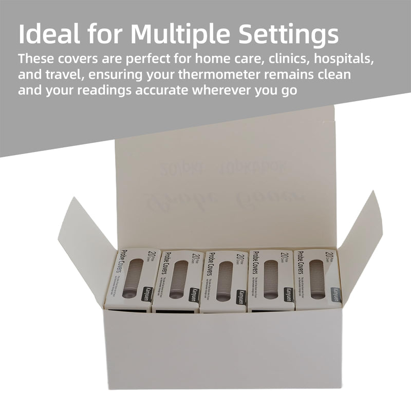 200X Ear Thermometer Probe Covers, Disposable Lens Filters for Braun Thermoscan Themometer, BPA-Free, Refill Covers for Accurate Digital Temperature Readings 200