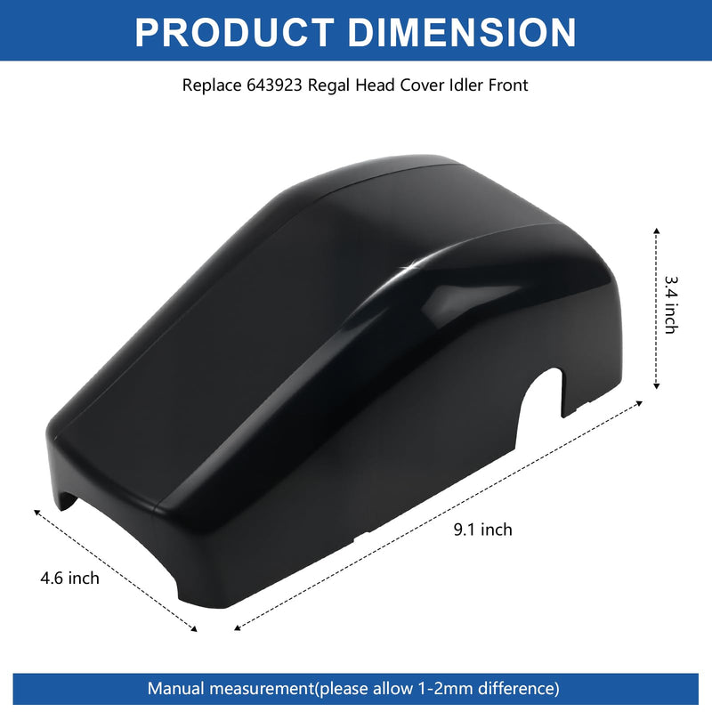 Rv Awning Cover 643923 Repalcement for Lippert RV Awning Replacement Parts, Regal Head Motor Cover Idler Front for Lippert Solera Comapitible with Lippert Components RV Awning, Black