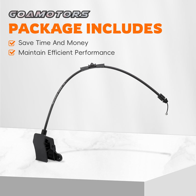 for Jeep Cherokee 2014-2018 Outside Hood Mounted Release Handle Cable, Replace #68143167AB