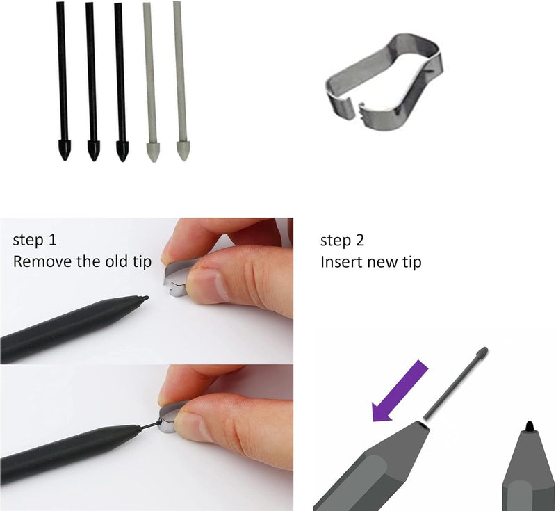 S26 Ultra S Pen Replacement for Samsung Galaxy S26 Ultra Stylus Pen, S Pen for S26 Ultra Pen with 5PCS Tips/Nibs Replacement (Black) Black