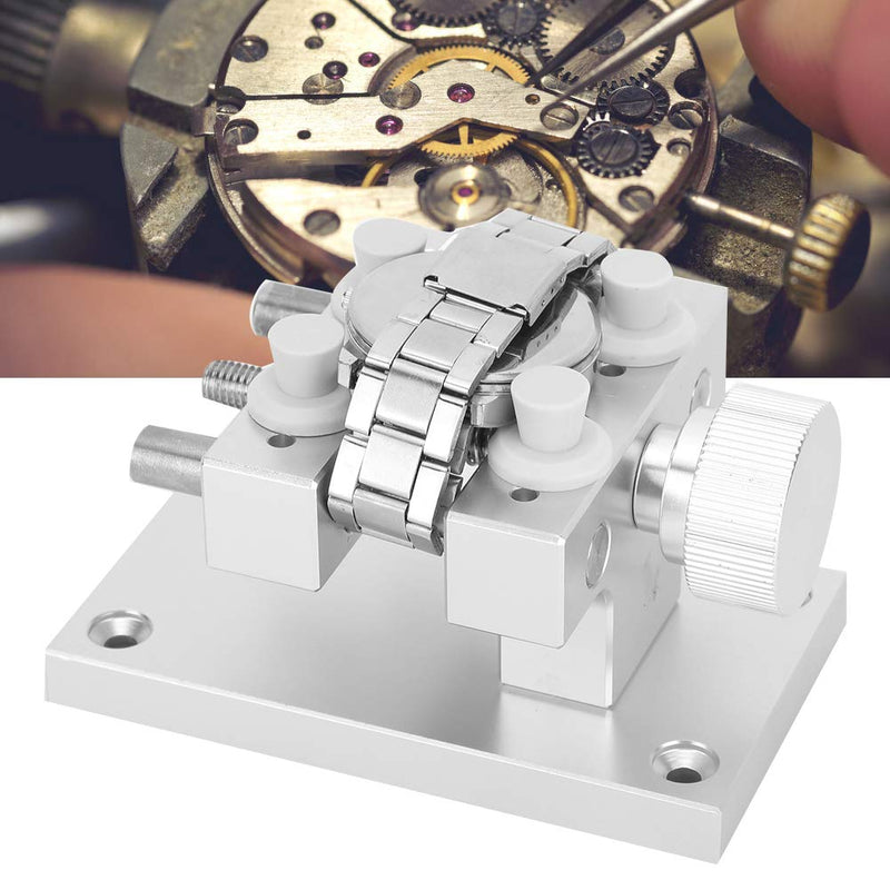 Joyzan Watch Case Holder, Metal Clamp Table Bench Vise Adjustable Opener Back Case Drill Press Closer Remover Strap Base Movement Repair Clip Watchmaker Wristwatch Tool Jewelry Parallel DIY Carving