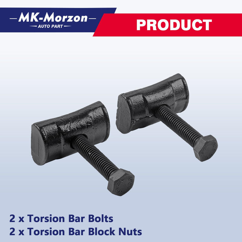 Torsion Bar Key Adjustment Block Nuts with Bolts Compatible with Chevy Silverado Suburban GMC Sierra Cadillac Escalade Replaces# 11561233 15530026 (2PCS)