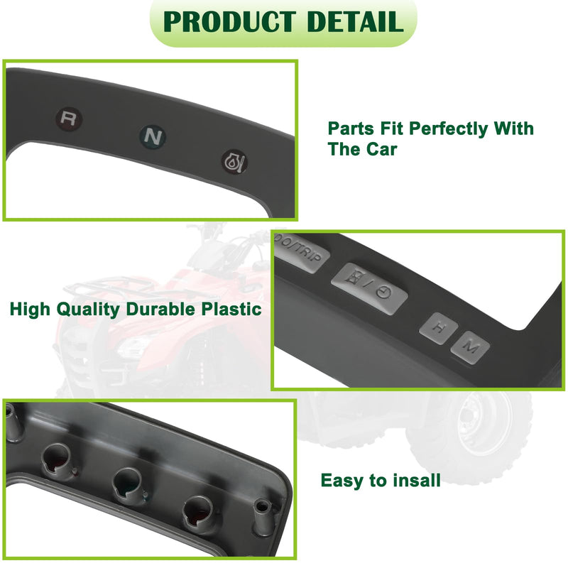 Speedo Meter Dash Upper Cover Speedometer Case Compatible with Honda Rancher TRX350FM TM TE 2000-2006 Foreman TRX450FM 1998-2001 Rubicon TRX500FA 2001-2004 Replaces 37201-HN0-A01