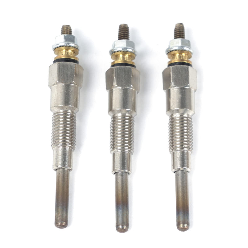 16851-65510 16851-65512 Glow Plug 3PCS Compatible with Kubota D722 D902 D905 D1005 D1105 V1505 V1305 Z482 RTV900 RTV1100, Tractor B1700D B1700E ZD326 ZD331, Mower BX1800D BX1830D, 168516551