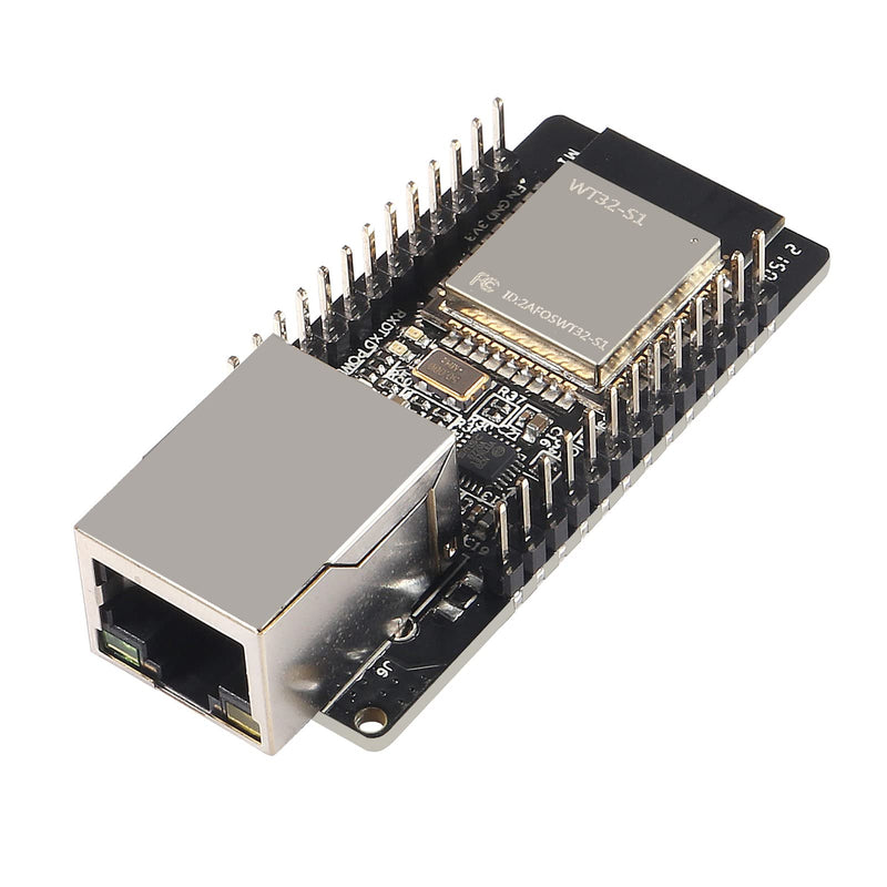 2 Pack WT32-ETH01 ESP32 Module Ethernet WiFi Bluetooth Development Board WT32-ETH01 Embedded Serial Port to Ethernet Converter Serial to WiFi&Bluetooth MCU Module 2PCS Welded Pins