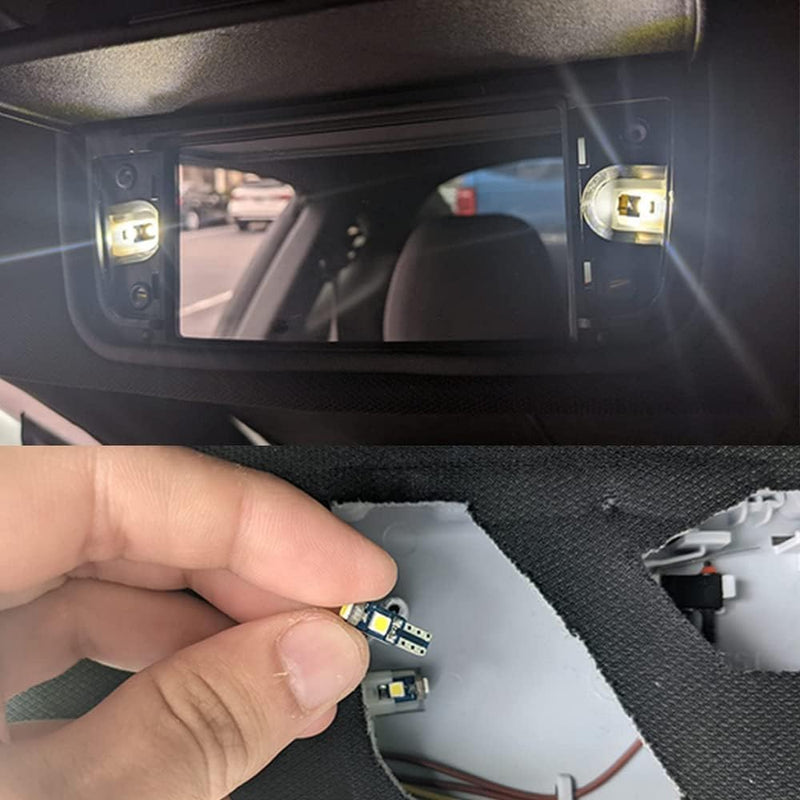 BlyilyB 20-Pack T5 37 74 LED Bulb With Twist Lock Socket PC74 PC37 Dashboard Instrument Panel Gauge Cluster Light 20PCS White