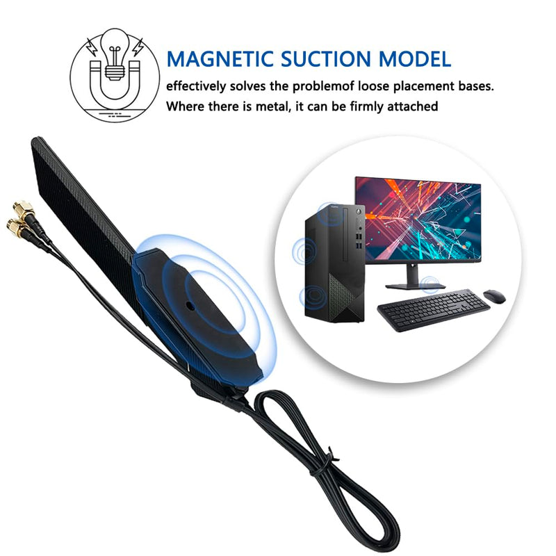 ZAHARA WiFi 6e Antenna 2T2R Dual Band 2.4G/5G/ 6G/ Replacement for ASUS ROG Strix B560 B660 Z490 Z590 Z690 X570 H610 H670 M13H M12 M11 Motherboard Wireless Network Router Laptop WiFi 6E Antenna