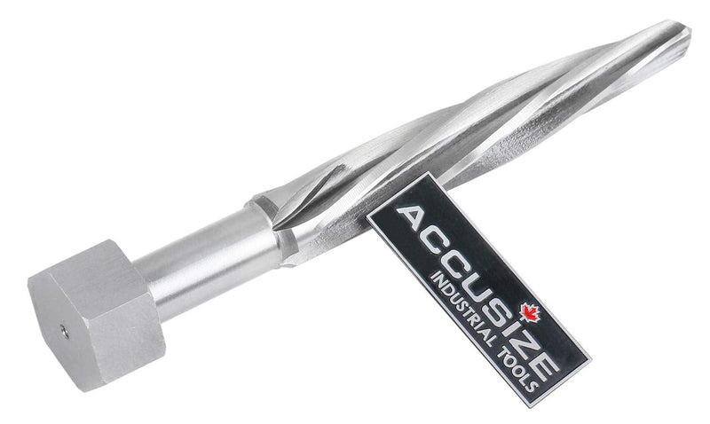 Accusize Industrial Tools H.S.S. Aligning Reamer - 11/16'' Diameter, 4-1/2'' Flute Length, 6-1/2'' OAL, Hex Shank, Spiral Flute, 0523-6025 | HSS Aligning Reamer, 11/16" Dia, 4-1/2" Flute, 6-1/2" OAL, Hex Shank, Spiral Flute 11/16 inch