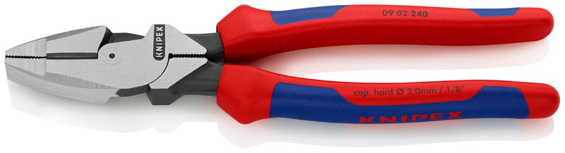 Knipex 09 02 240 9.5-Inch Ultra-High Leverage Lineman's Pliers, Red