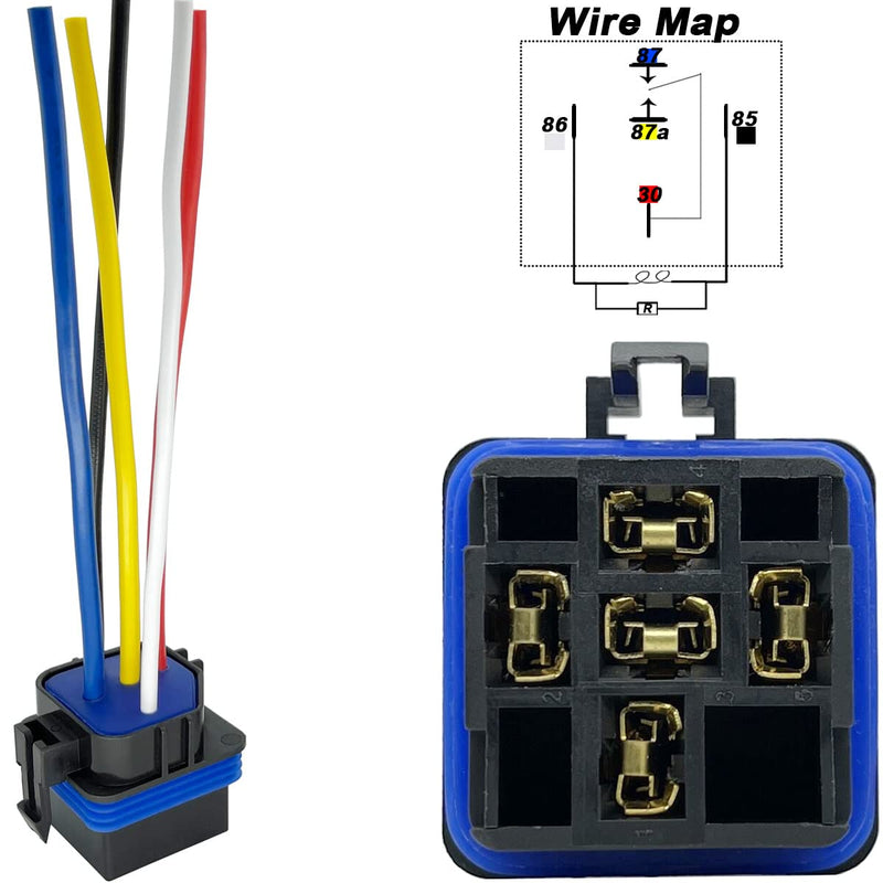 irhapsody Relay 24V, 30/40 Amp Waterproof Relay Kit, 5-pin SPDT Automotive Relay, Pack of 5 5 Pack
