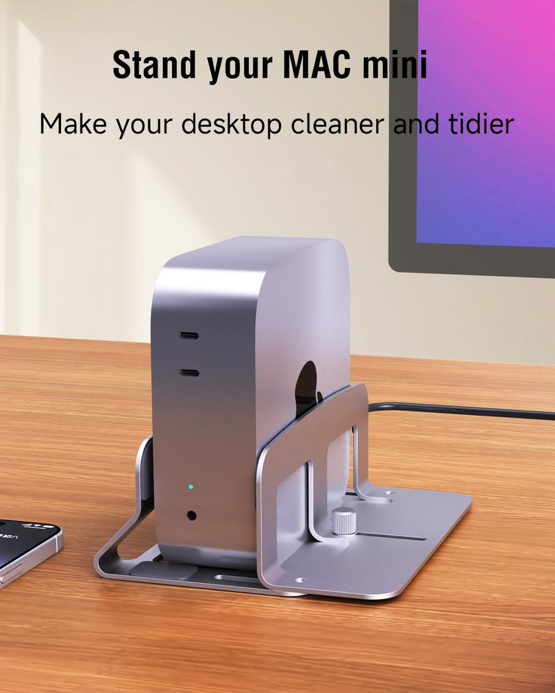 luminum Vertical Laptop Stand Dock Holder, Adjustable Slot Width 14-45mm | Space-Saving Upright Storage,for MacBook Pro Air,Mac,HP,Dell, Mac mini Computer Laptop Stand for Office Home, Up to 17" Silver-A