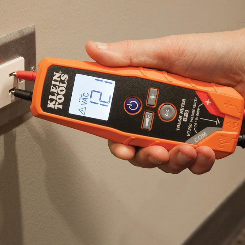 Klein Tools ET250 Voltage Meter, AC/DC Tester, Digital Multimeter, Low Voltage Tester with Batteries AC/DC Voltage & Continuity