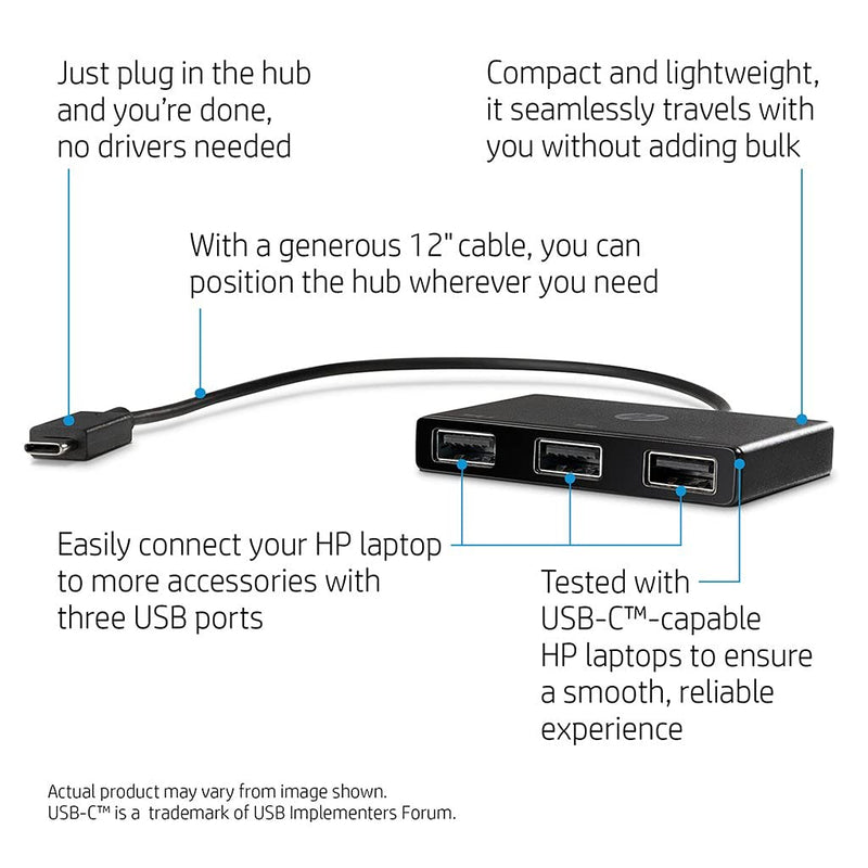 Hp USB-C to USB-A Hub HP Computer