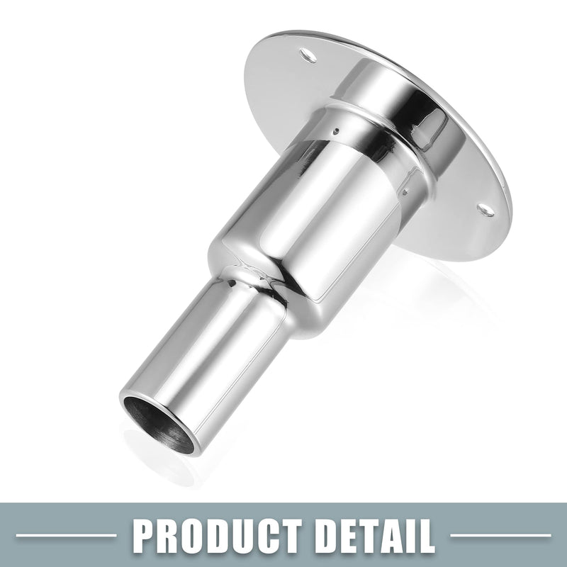 Straight Thru Hull Exhaust Skin Fitting with Screws and Nuts for 24mm 0.94 Inch Tube Pipe Stainless Steel