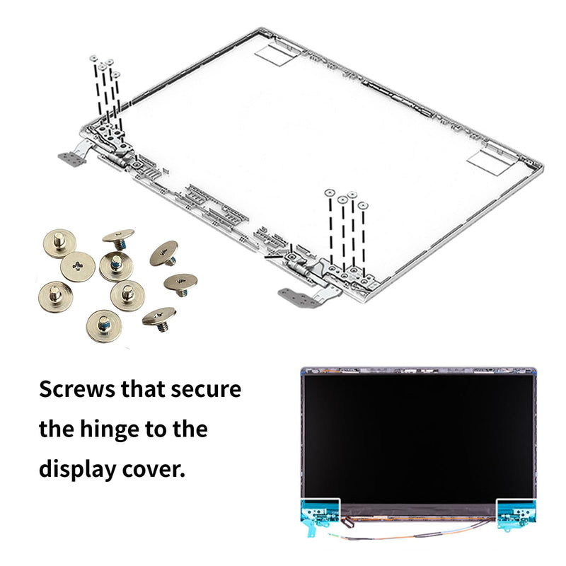 10pcs Laptop LCD Hinge Screws&Phillips Screwdriver for HP Envy X360 Convertible 15-BP 15T-BP 15M-BP 15-BQ 15M-BQ/Pavilion Gaming 15-CX 15T-CX,Screen Hinge Screw to Back Cover. (Blue Glue)