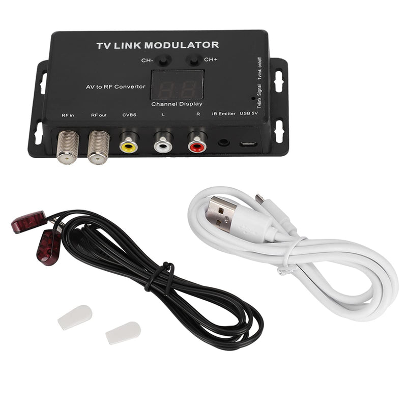 Generic UHF Modulator, PAL Optional AV to RF Converter with Adjustable Audio Video Output Level, for Set top Box and Other AV Sources