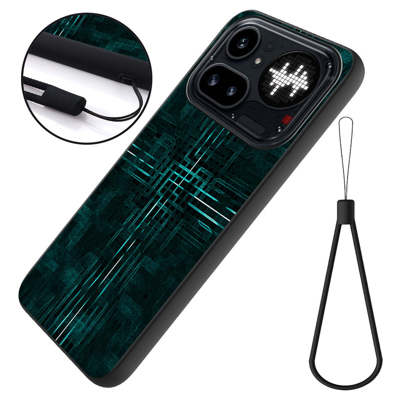 Flexible TPU Case for Nothing Phone (4a) Pro, Slim Fit Lightweight [Technology Line Pattern Art Painting] for Men | Soft Rubber NothingPhone 4a Pro Cover 6.83" Case Shockproof Drop Protective Technology Lines