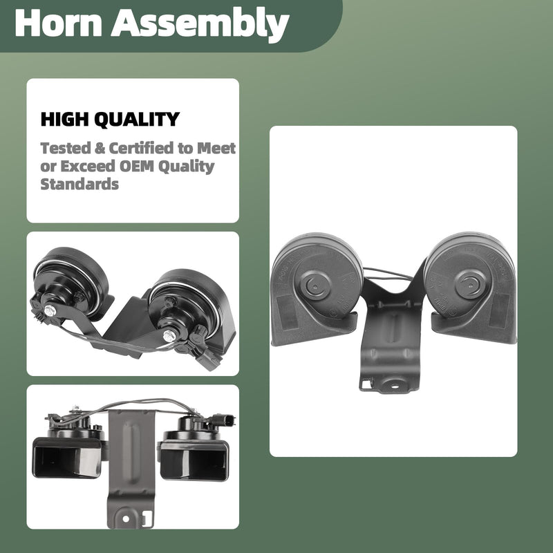 Horn Assembly With Bracket Compatible with Ford Explorer 2016 2017 2018 2019 Replace GB5Z-13832-A