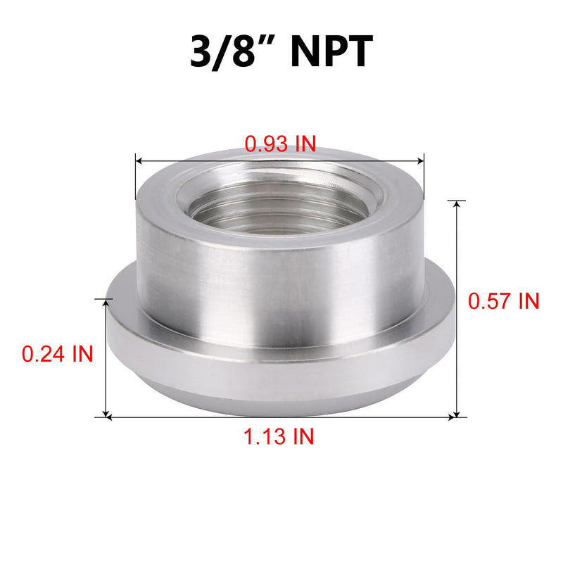 3/8 NPT Female Aluminum Weld On Bung Fitting 2PCS 3/8 NPT