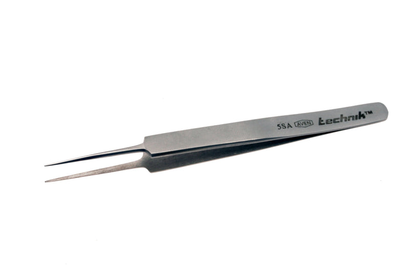 Aven 18475USA 6 Piece Technik Precision Tweezer Set, Stainless Steel 6" Length