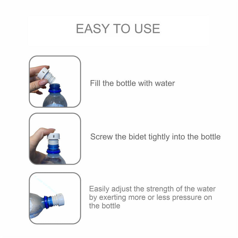 Comfort Lightest Portable Bidet for Toilet, Travel & Camping, Mini Travel Compatible with Any Bottle, Pocket Bidet Sprayer for Personal Hygiene On The Go, (3 pcs, Multi-Colour)