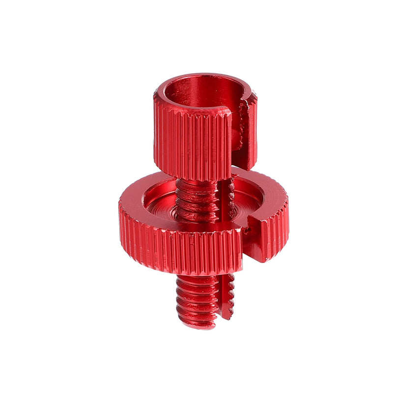 X AUTOHAUX 6 Pcs M8 Brake Clutch Cable Line Adjuster Screw Adjusting Bolt with Slotted for Motorcycle Bike Scooter Aluminum Alloy Red