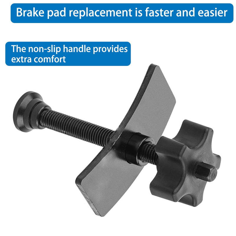 AUCELI Disc Brake Pad Spreader, Swivel Disc Brake Pad Separator Tool with Comfort Tightening Knob, Carbon Steel Piston Brake Caliper Compression Tool for Precise Even Compression, Car Accessories