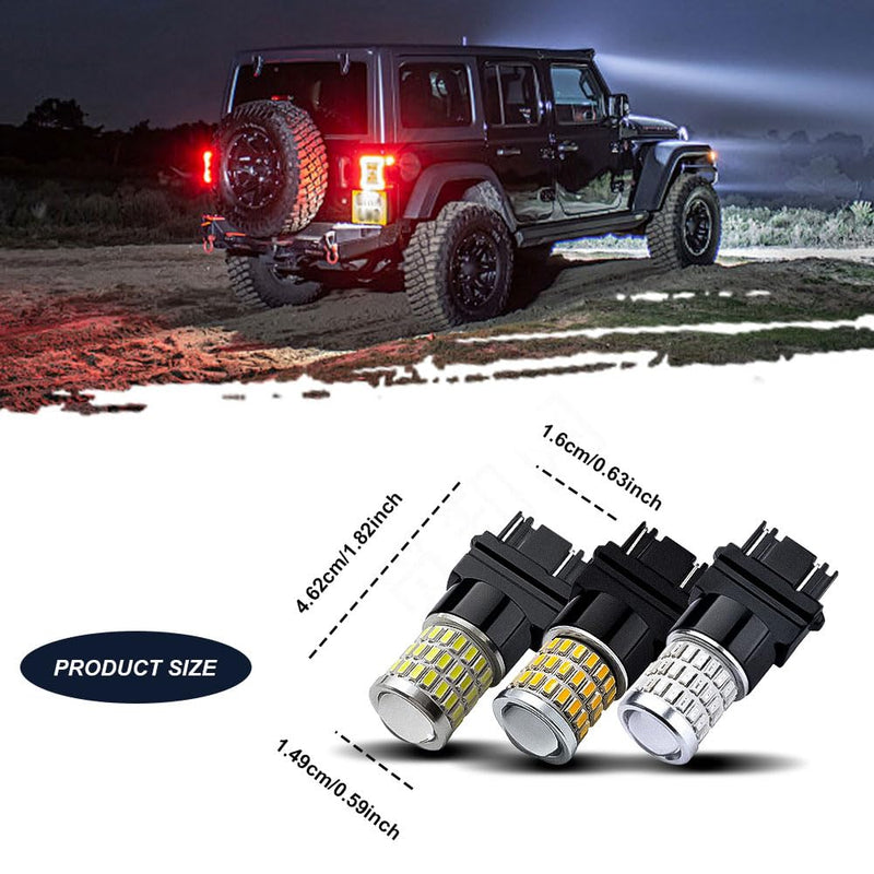 2Pcs 3157 LED Bulbs, 3056 3156 3057 4157 LED Replacement Bulbs, Super Bright LED Turn Signal Bulbs for Front Rear Turn Signal Light Blinker Parking Side Marker Brake Lights (Amber Yellow) Amber Yellow
