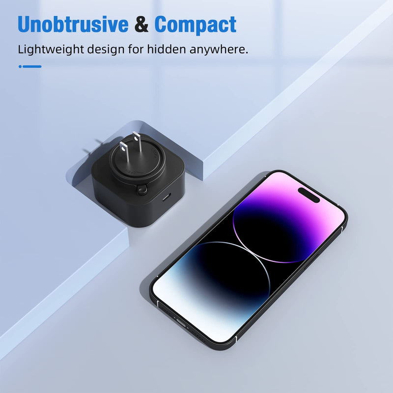 LIZVIE USB Charger Hidden Camera, 1080P WiFi Spy Cam with Motion Detection, App Remote View, Night Vision, Ideal for Home, Office, Indoor or Outdoor Security
