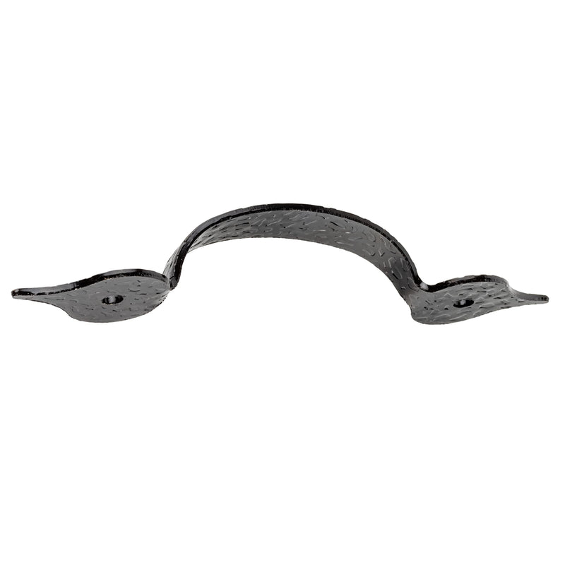 Hammered Black Drawer Pull | Centers: 3 1/4" | Handle for Antique Cabinet Door, Dresser Drawer, Desk | Reproduction Furniture Hardware | UP5-SBL (6) 6