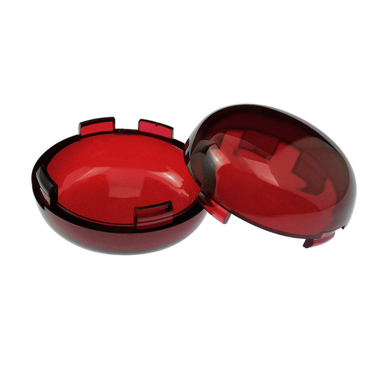 Turn Signal Light Lens Cover Front Rear Bullet Lights Fit For Harley Sportster 883 1200 Dyna Road Glide Street Glide (Red) Red